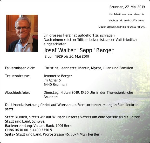 Josef Walter "Sepp" Berger