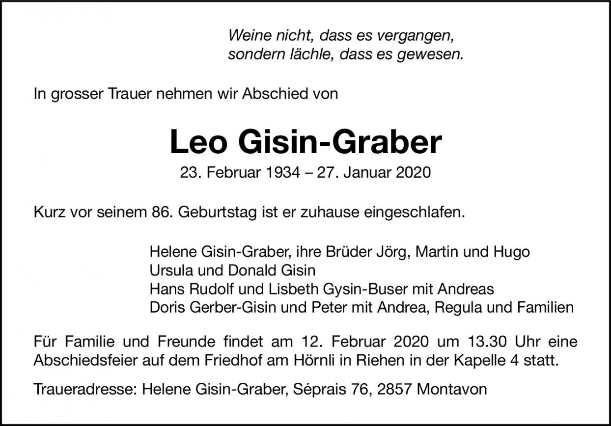Leo Gisin-Graber