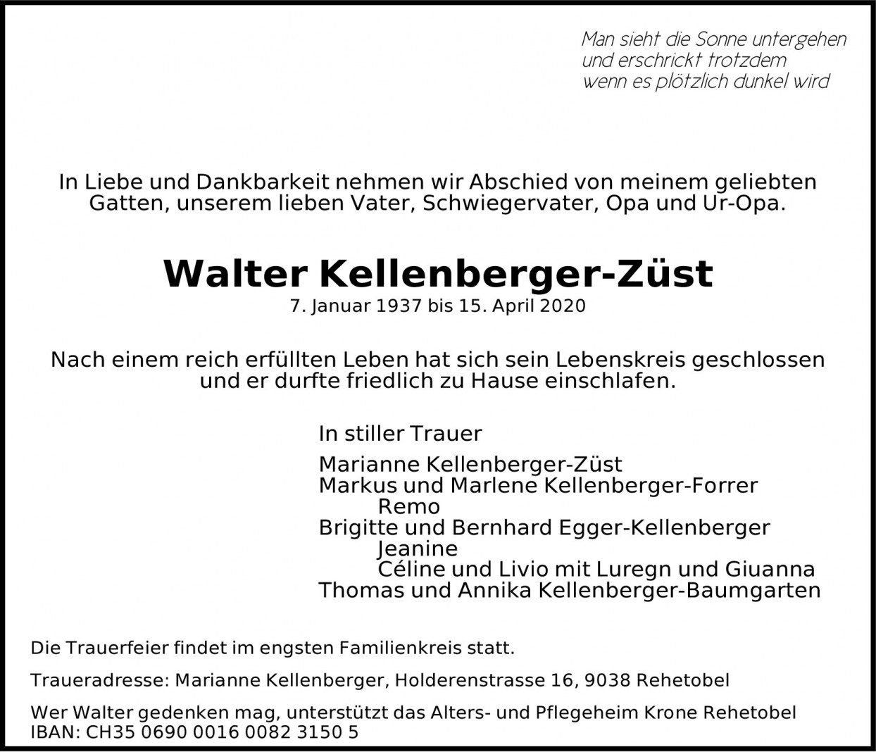 Walter Kellenberger-Züst