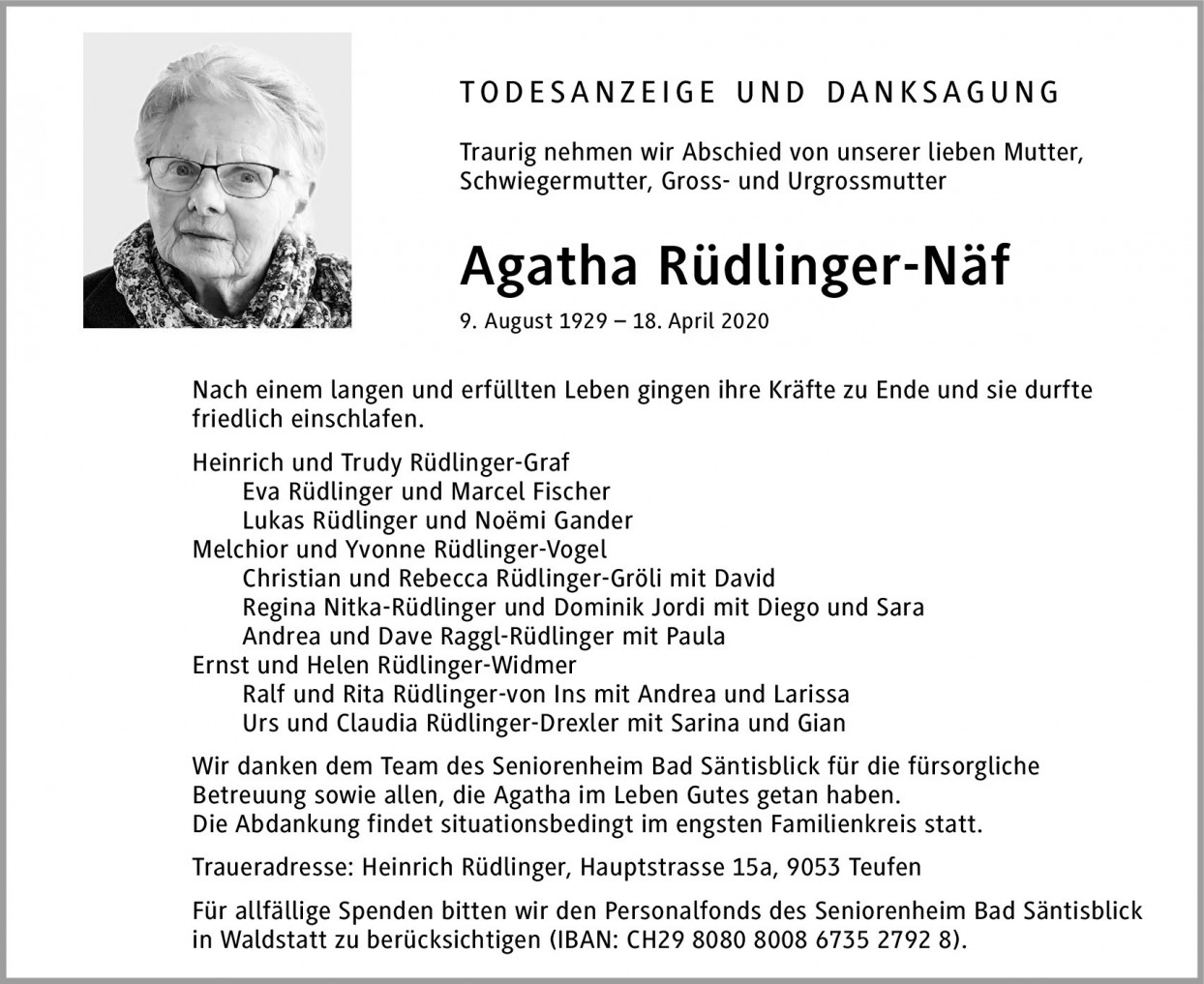 Agatha Rüdlinger-Näf
