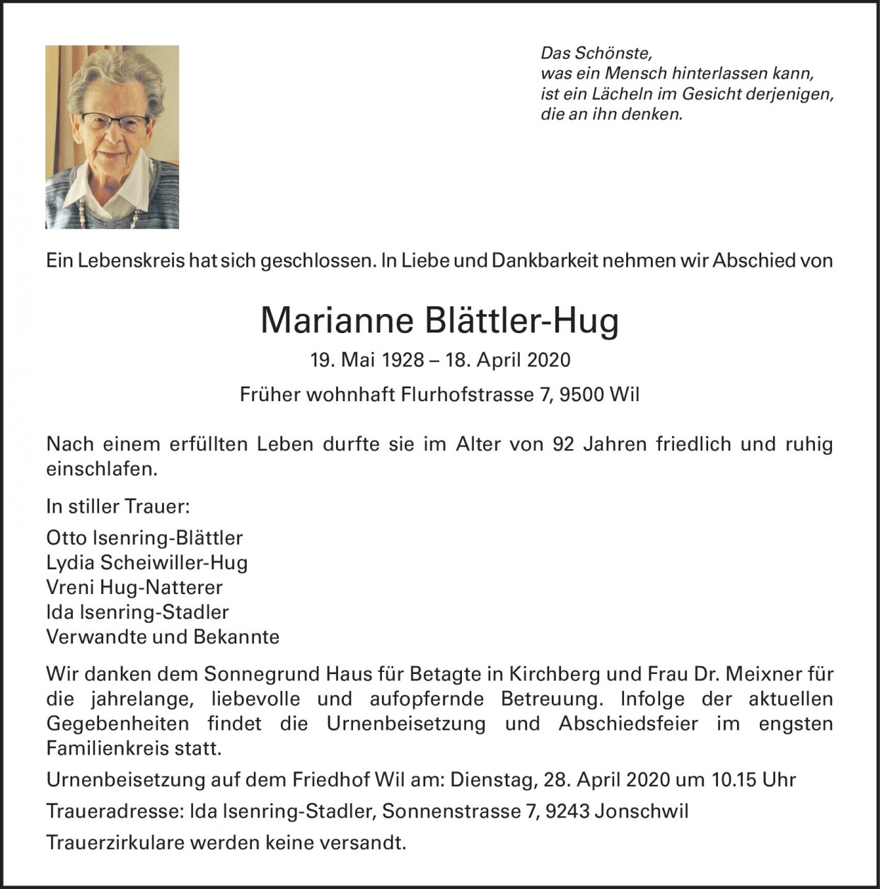 Marianne Blättler-Hug