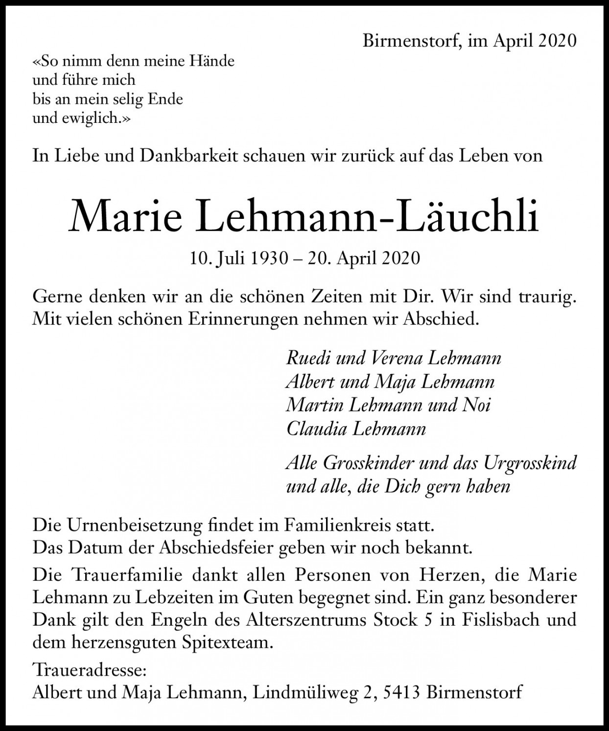 Marie Lehmann-Läuchli