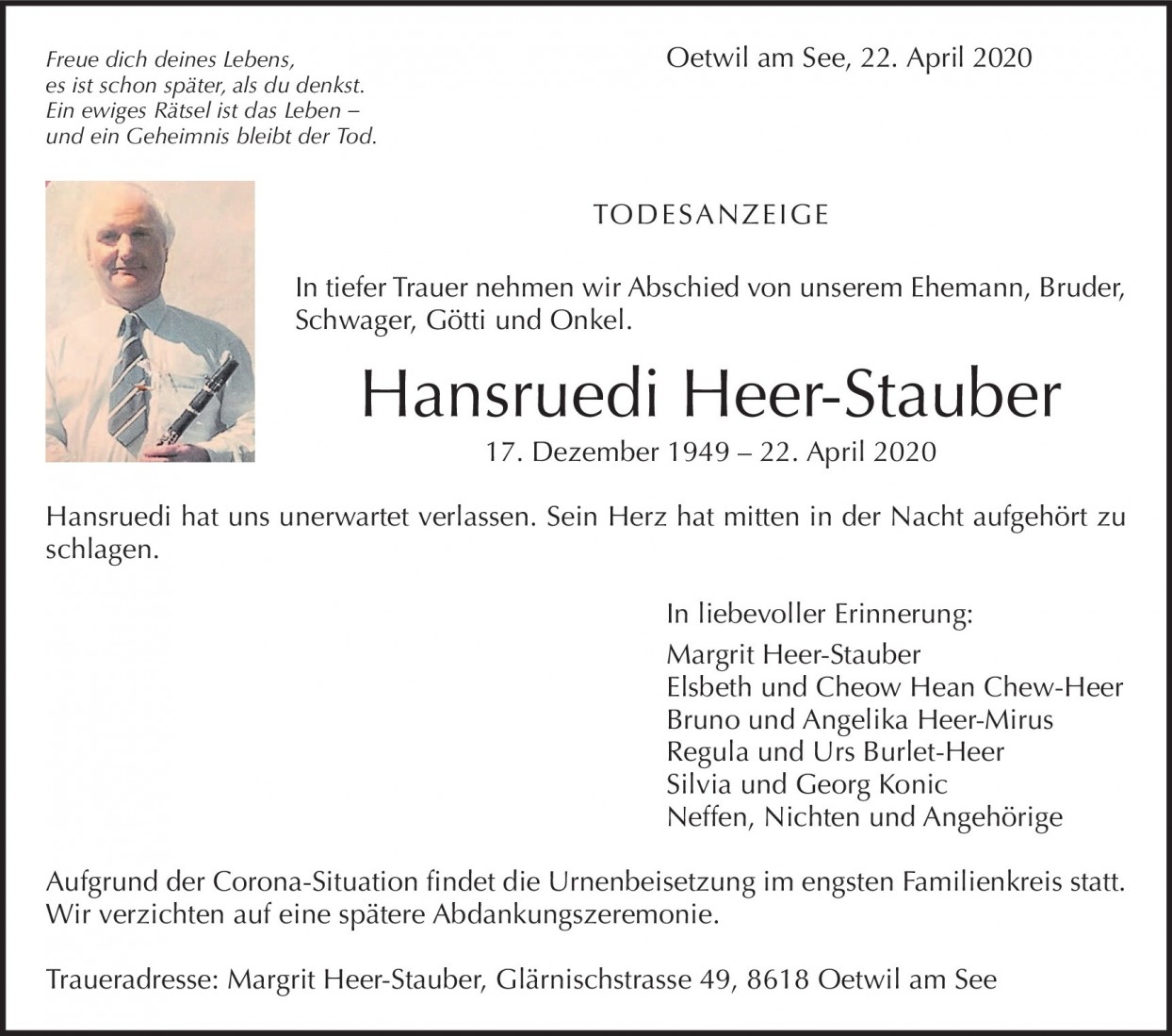 Hansruedi Heer-Stauber