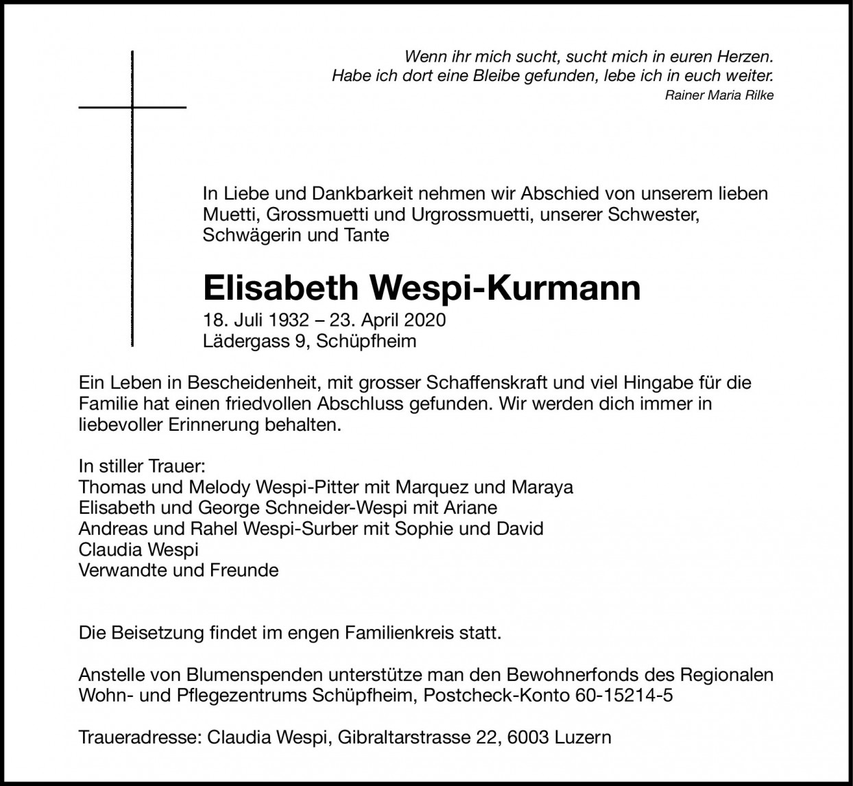 Elisabeth Wespi-Kurmann