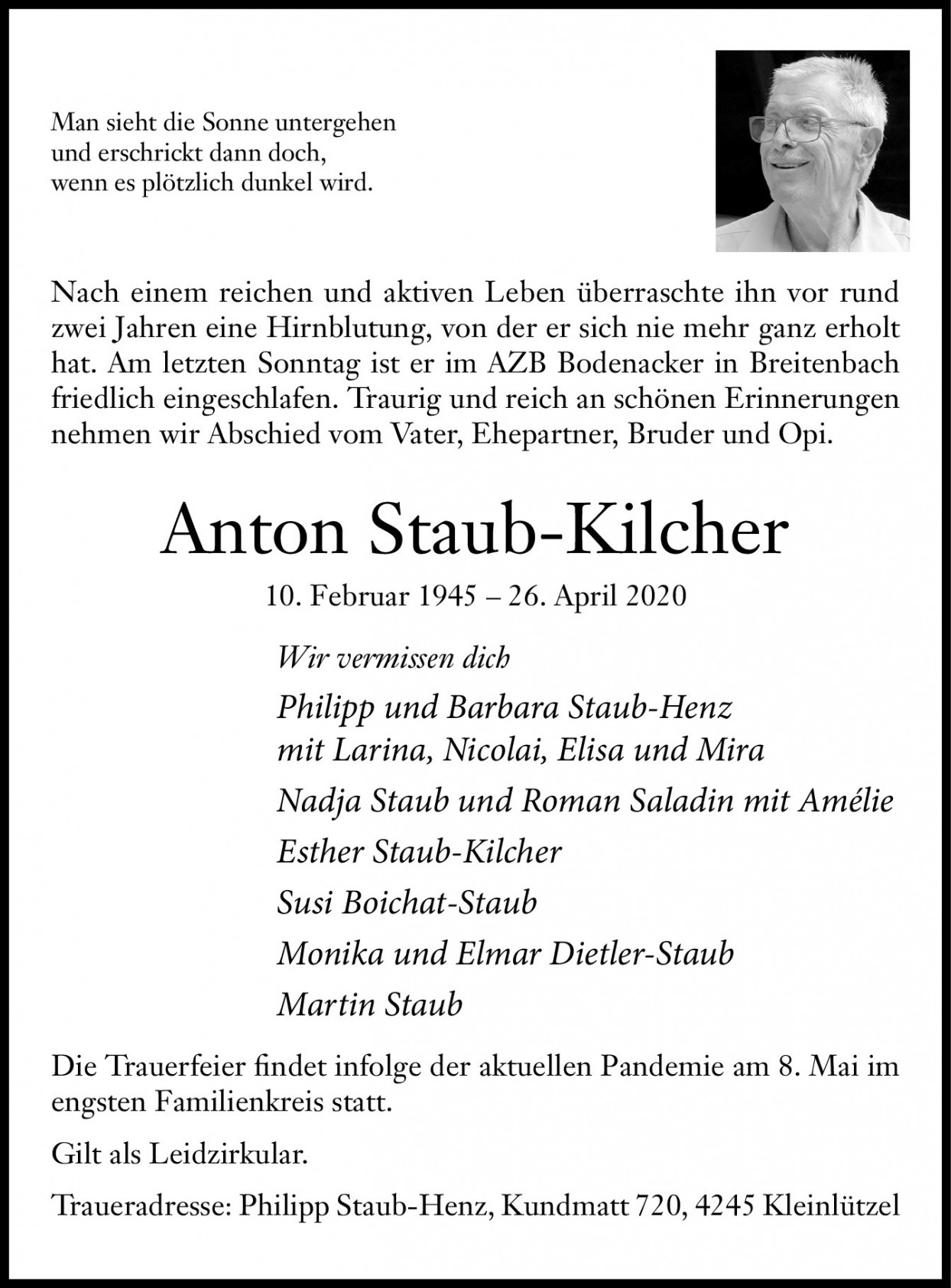 Anton Staub-Kilcher