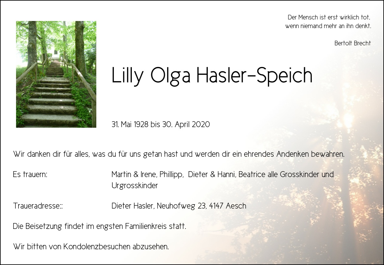 Lilly Olga Hasler
