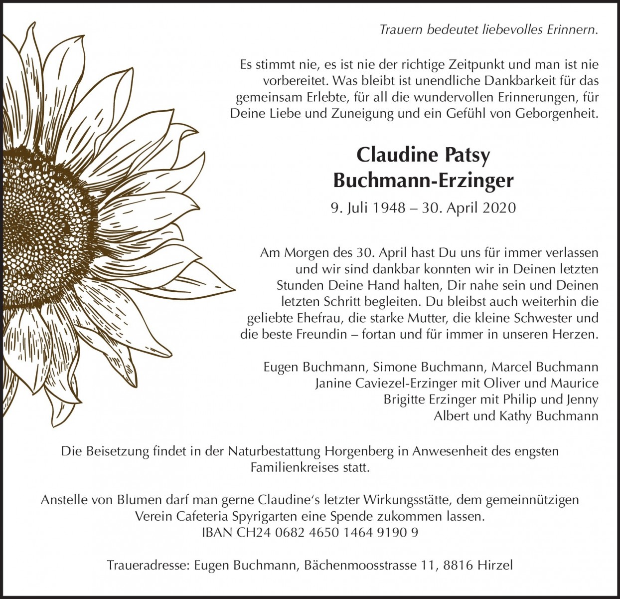 Claudine Patsy Buchmann-Erzinger