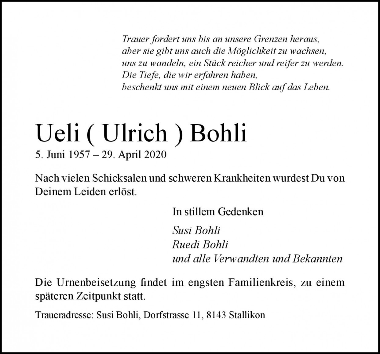 Ulrich Bohli