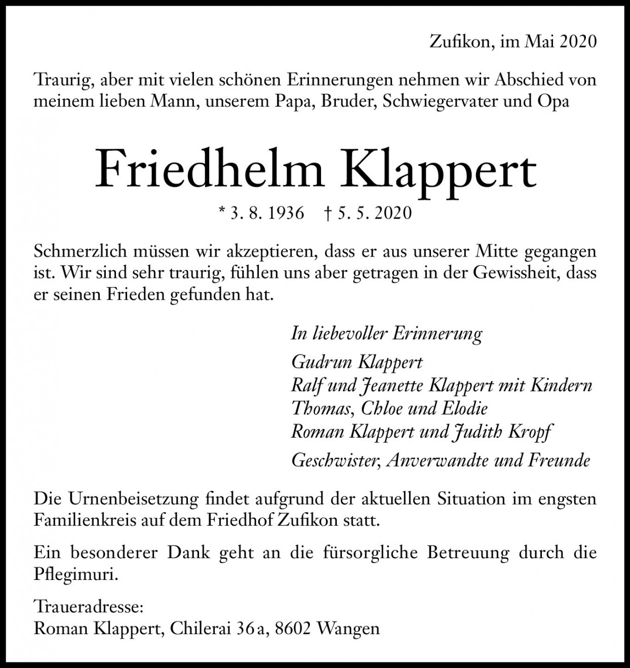 Friedhelm Klappert