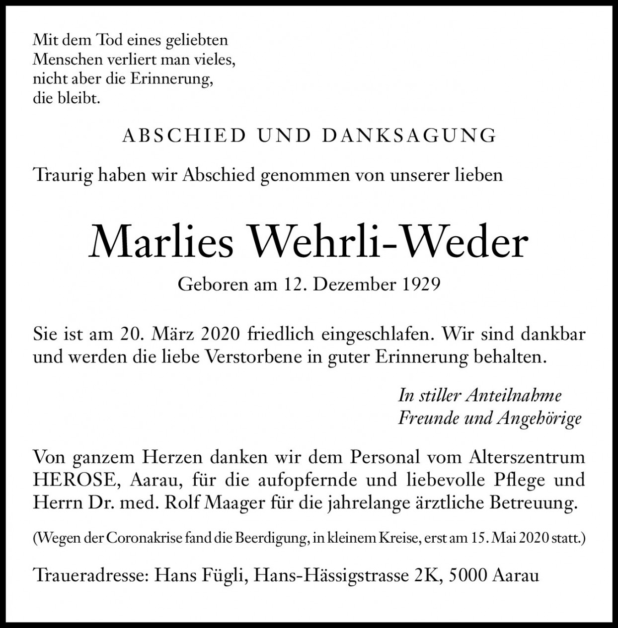 Marlies Wehrli-Weder