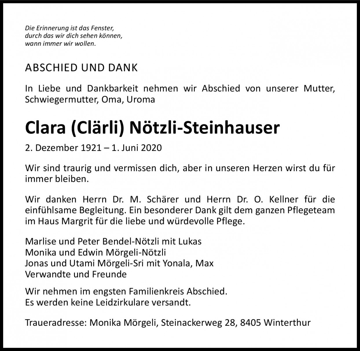 Clara Nötzli-Steinhauser