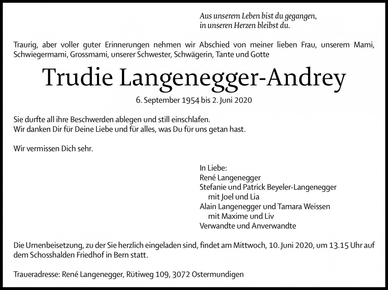 Trudie Langenegger-Andrey