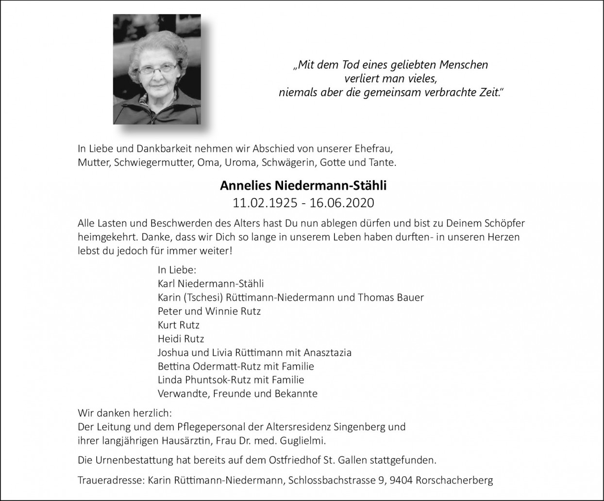 Annelies Niedermann-Stähli