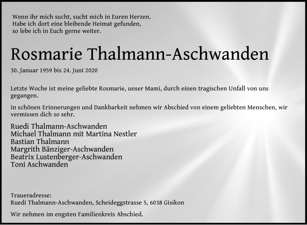 Rosmarie Thalmann-Aschwanden