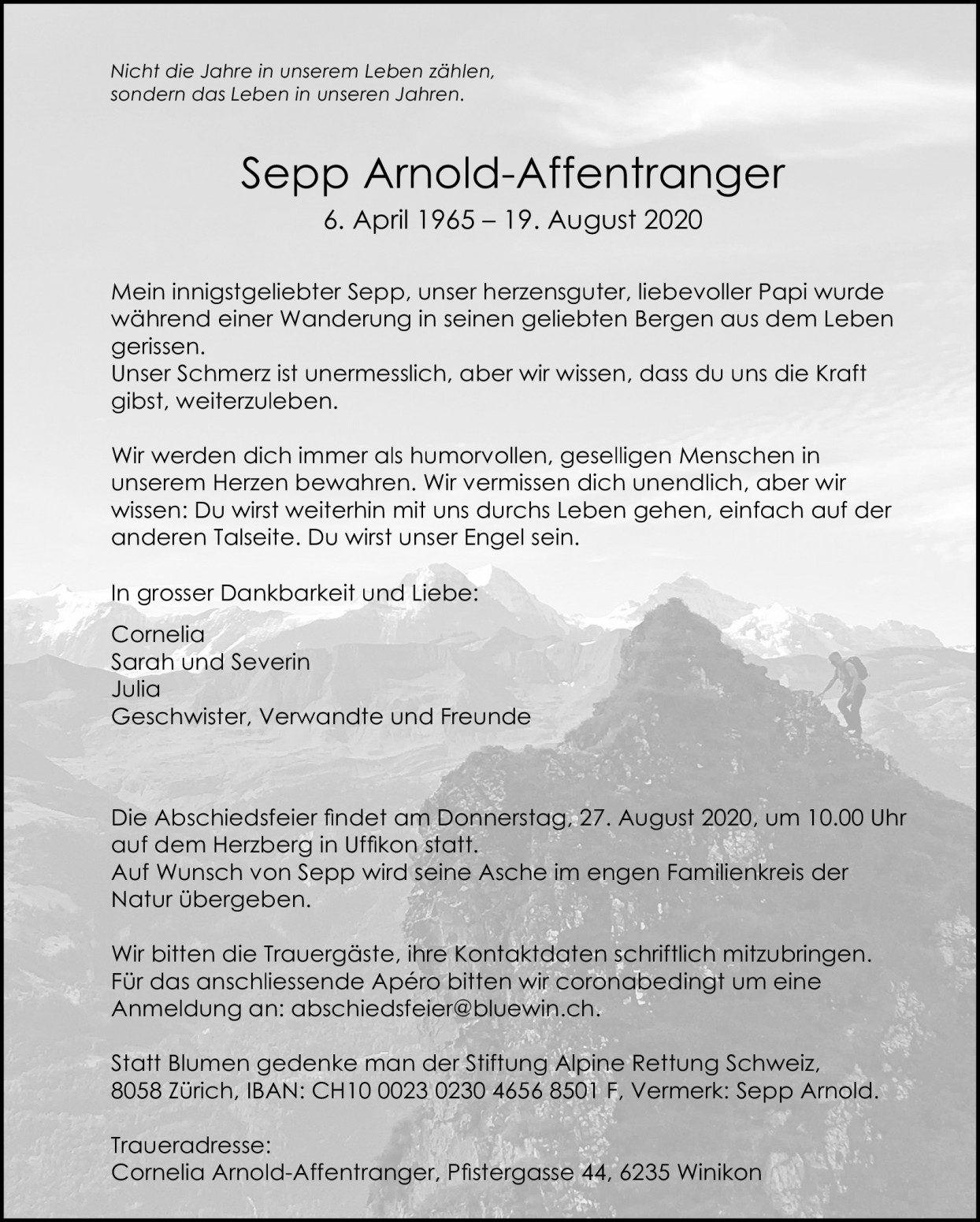 Sepp Arnold-Affentranger