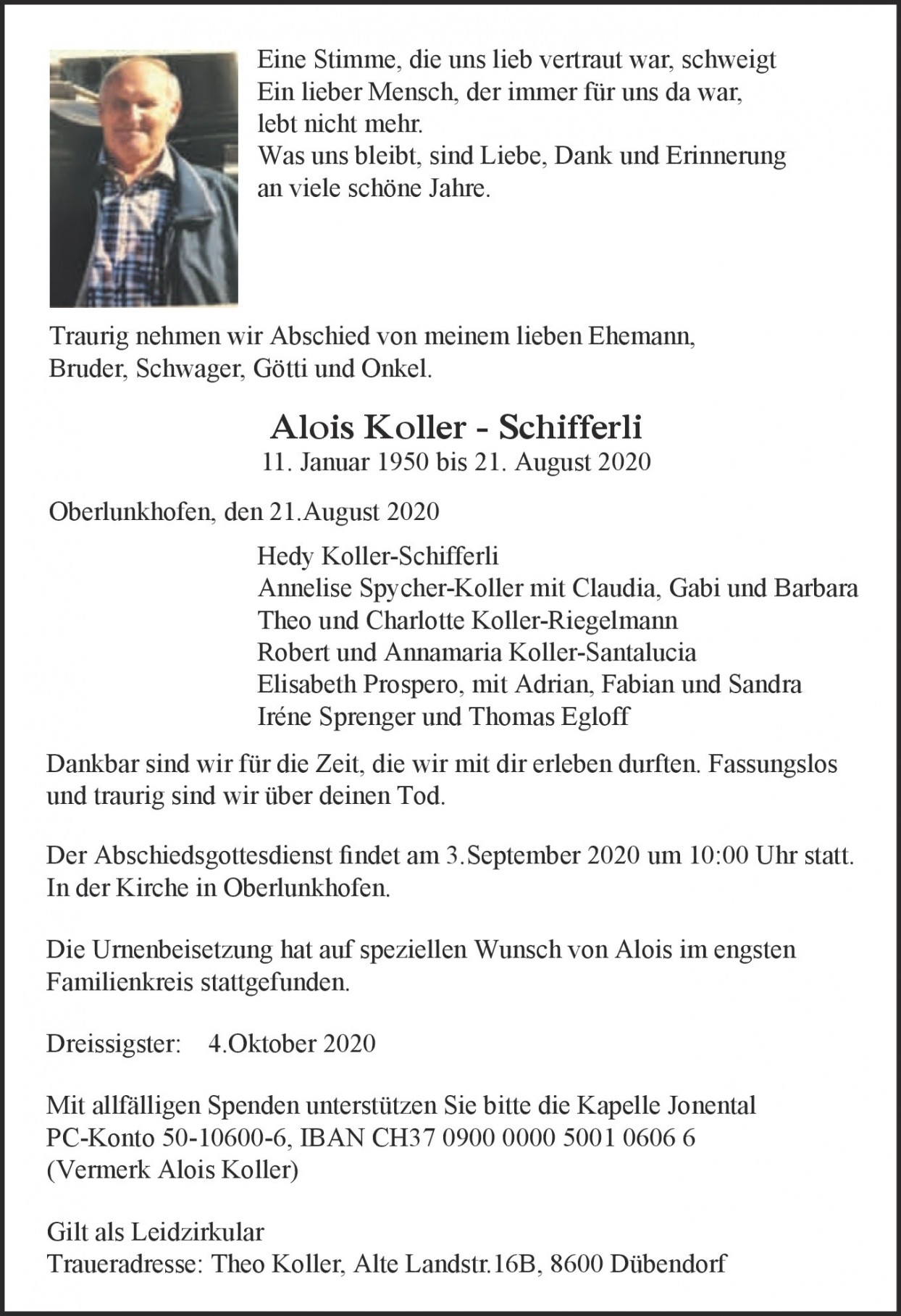 Alois Koller-Schifferli