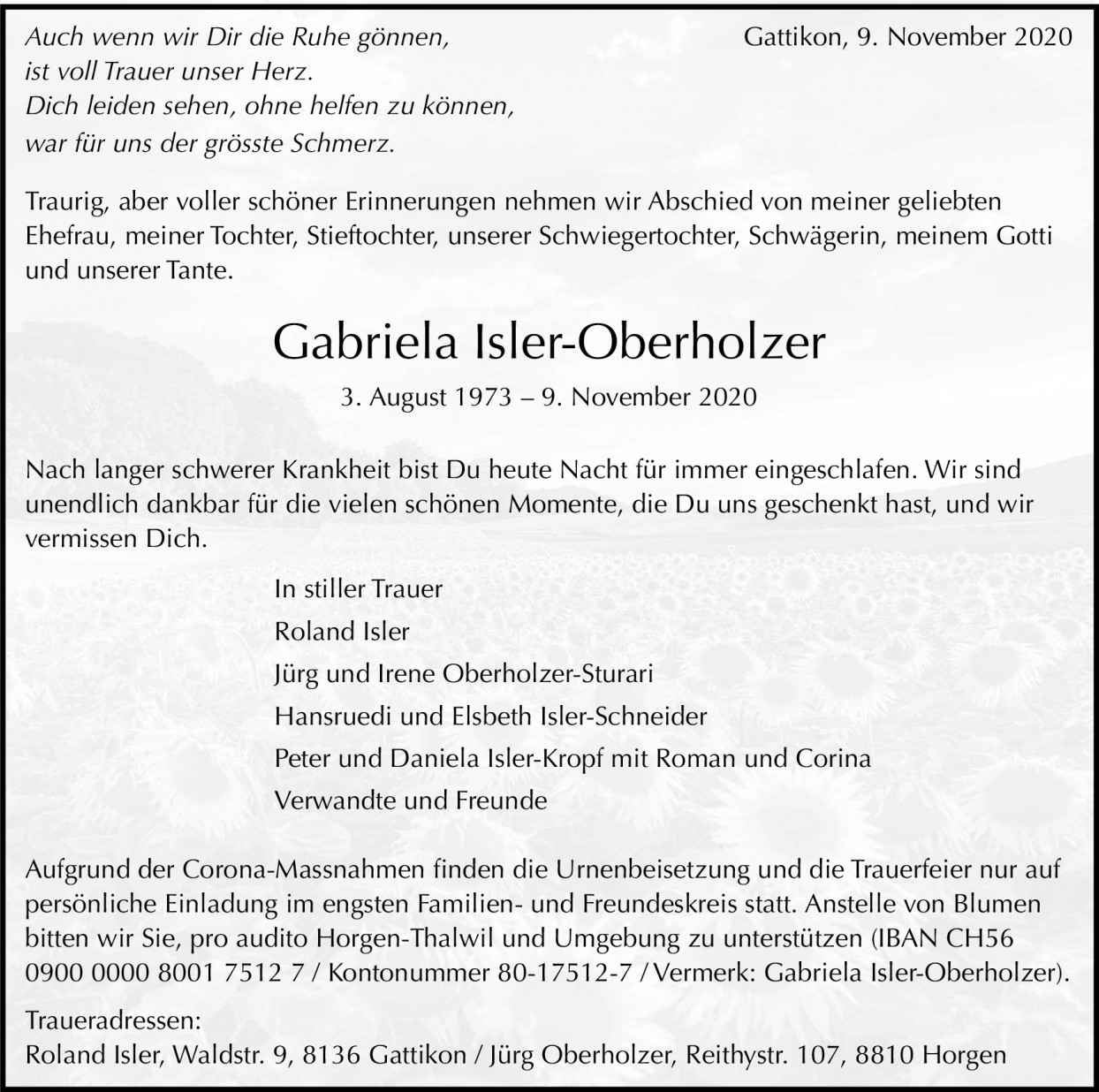 Gabriela Isler-Oberholzer